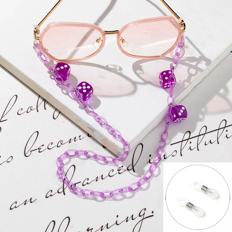 New Trendy Dice Colorful Acryl - đánh giá và giá Sunglass Retainer Cord