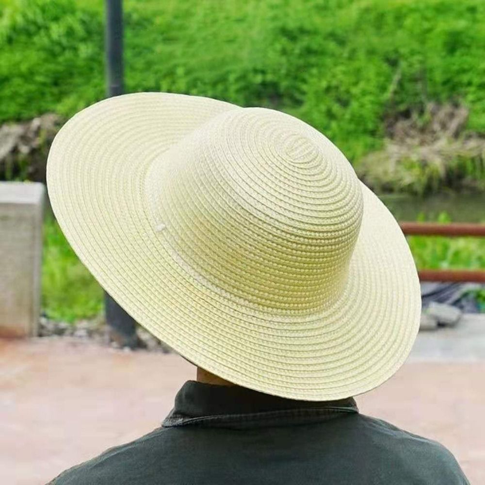 Summer Wide Brim Straw Hat wit - đánh giá và giá Bucket Hat Straw